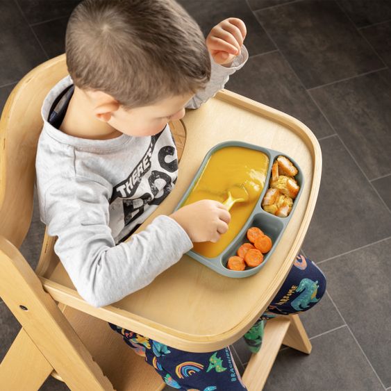 Babymoov Set da 12 pezzi per la preparazione di alimenti per bambini Nutribaby+ XL con 8 biberon in vetro + 2 cucchiai in silicone + 1 piatto per la cena