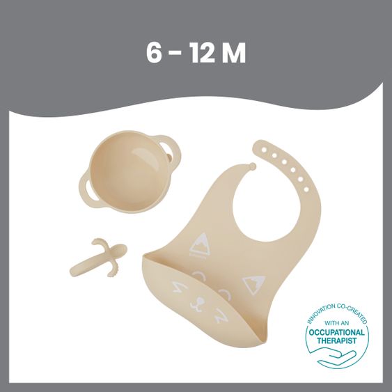 Babymoov 3-piece silicone tableware set First'ISY - Fox