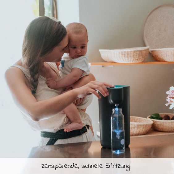 Babymoov Babyflaschenzubereiter Milky Now + Gratis Milchpulverportionierer - Arctic Blue