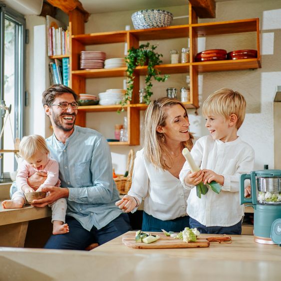 Babymoov Babynahrungszubereiter Nutribaby Glas - schonendes Dampfgaren, Mixen, Sterilisieren, Aufwärmen & Auftauen - Green Forest