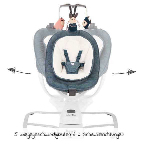 Babymoov Babyschaukel Swoon Motion - Blue Petal