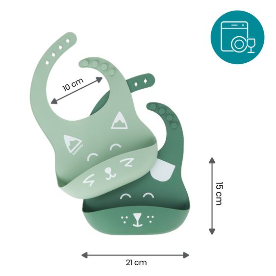 Babymoov Silikon-Lätzchen 2er Pack BIB'isy
