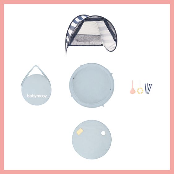 Babymoov Play tent & travel cot & paddling pool 3in1 Aquani - Marinière