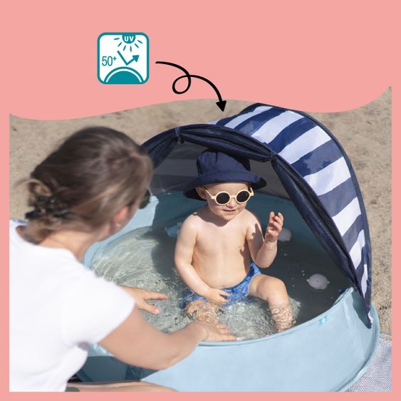 Babymoov Play tent & travel cot & paddling pool 3in1 Aquani - Marinière