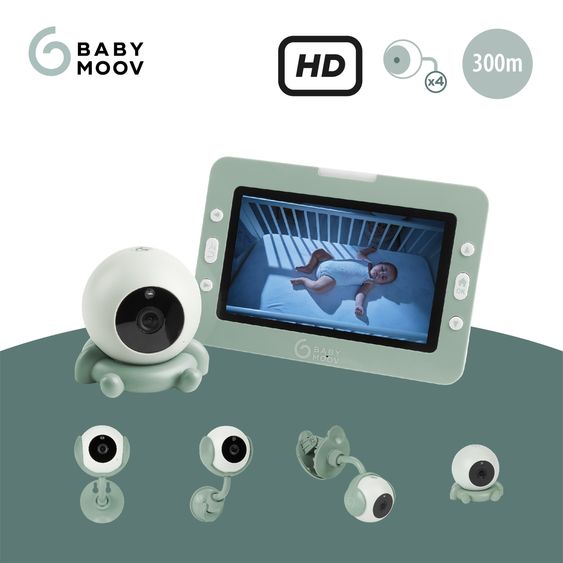 Babymoov Video-Babyphone Yoo Go Plus mit Kamera & 5 Zoll HD-Bildschirm