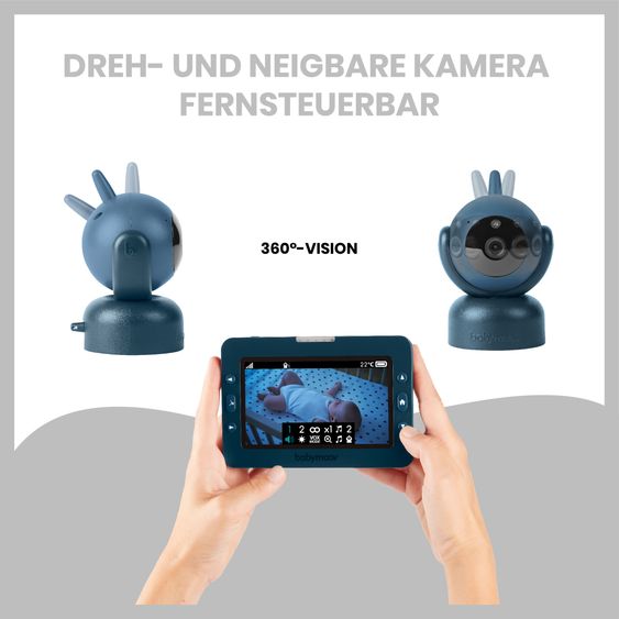 Babymoov Video-Babyphone Yoo Master Plus mit 360° Kamera & 5 Zoll Display