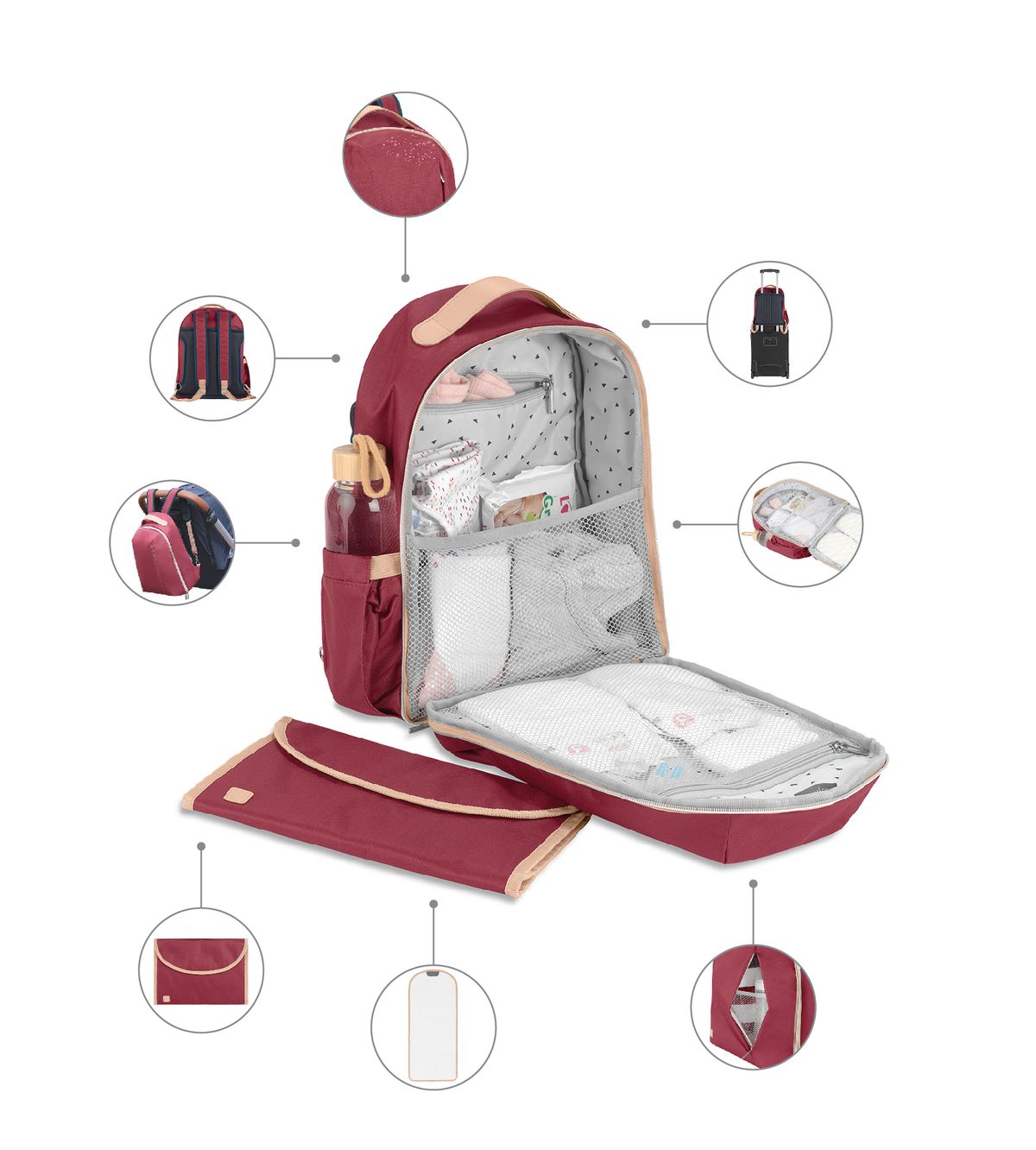 Babymoov Wickelrucksack Le Pyla - Bordeaux