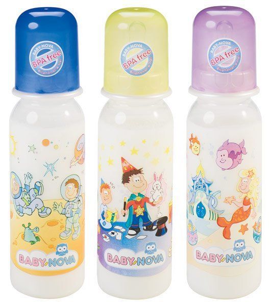 Babynova Set of 3 bottles 250 ml each - silicone size 1