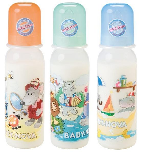 Babynova Set of 3 bottles 250 ml each - silicone size 1