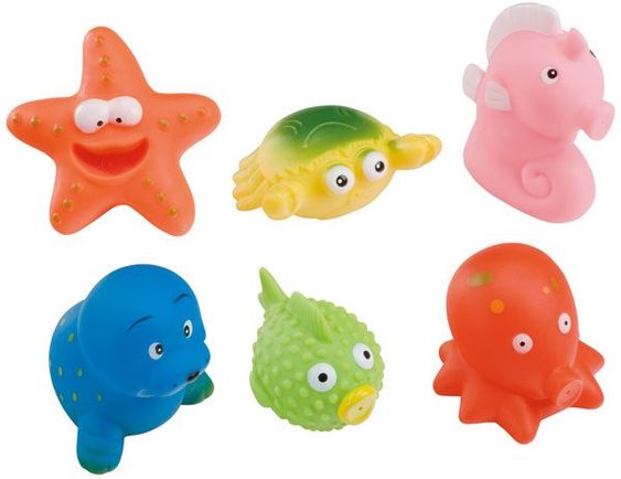 Babynova Bath toy figure 6 pack - sea animals