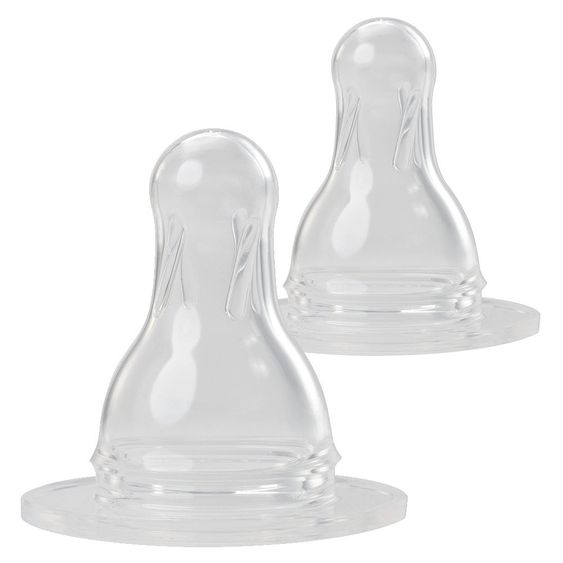 Babynova Flaschensauger 2er Pack Naturform für Milch - Silikon Universalgröße