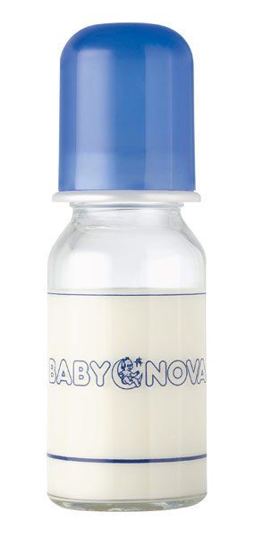 Babynova Bottiglia di vetro 125 ml - silicone (tè)