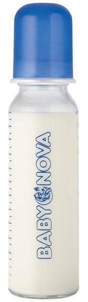 Babynova Glas-Flasche 250 ml - Silikon (Milch)