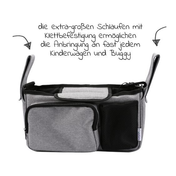 Babyruf Kinderwagen-Organizer BO 200 mit Schultergurt - Grey