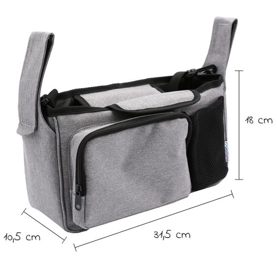 Babyruf Kinderwagen-Organizer BO 200 mit Schultergurt - Grey