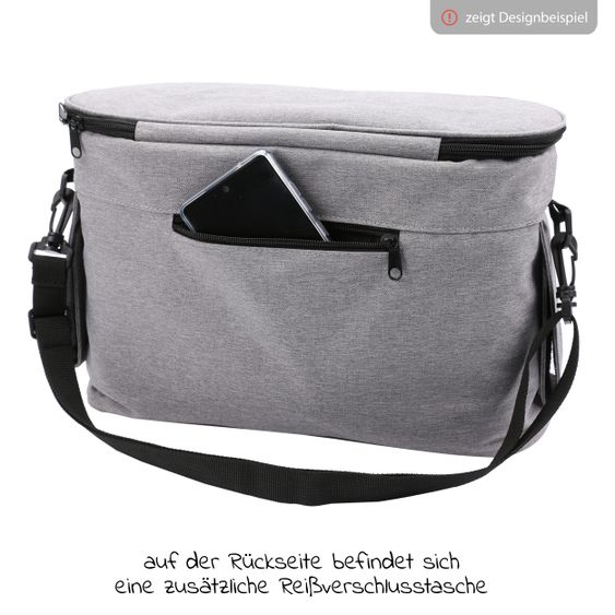 Babyruf Kinderwagen-Organizer BO 300 mit Schultergurt & Wickelunterlage - Grey