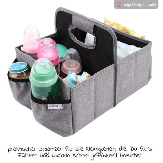 Babyruf Wickeltisch-Organizer BO 500 - Grey & Black