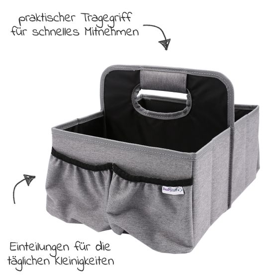 Babyruf Wickeltisch-Organizer BO 500 - Grey & Black