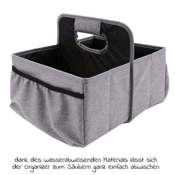 Babyruf Wickeltisch-Organizer BO 500 - Grey & Black