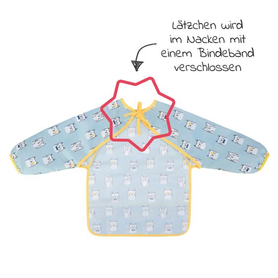 Badabulle Ärmel-Lätzchen - Blau