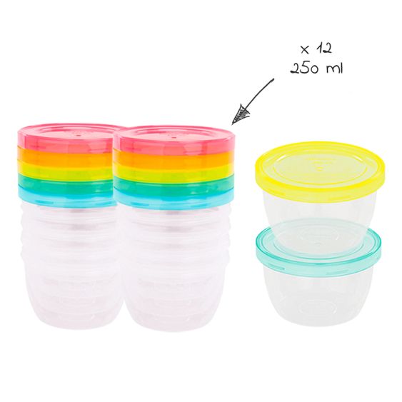 Badabulle Storage container 12 pack Badabowls 250 ml