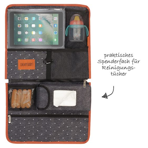 Badabulle Auto-Organizer Easy Travel - Schwarz Karamell