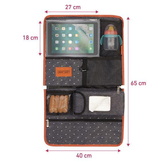Badabulle Auto-Organizer Easy Travel - Schwarz Karamell
