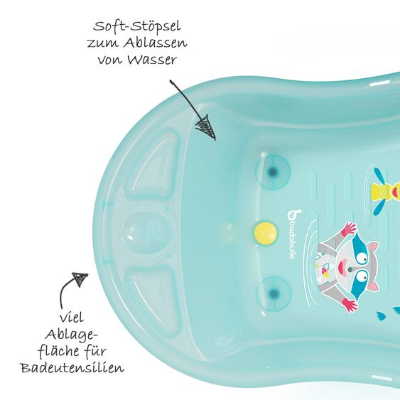 Badabulle Baby-Badewanne - Bergtiere - Blau
