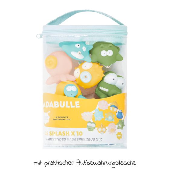 Badabulle Bath splash figures 10-pack Rigolo Splash incl. storage bag