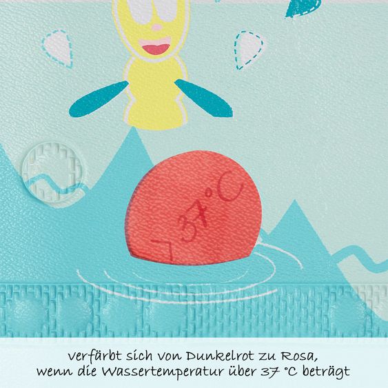 Badabulle Badewannen-Matte mit Temperaturanzeige - Bergtiere