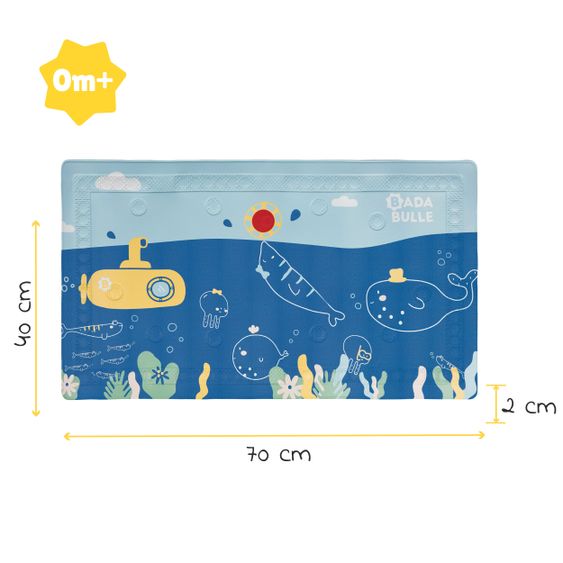 Badabulle Badewannen-Matte mit Thermometer - Ocean