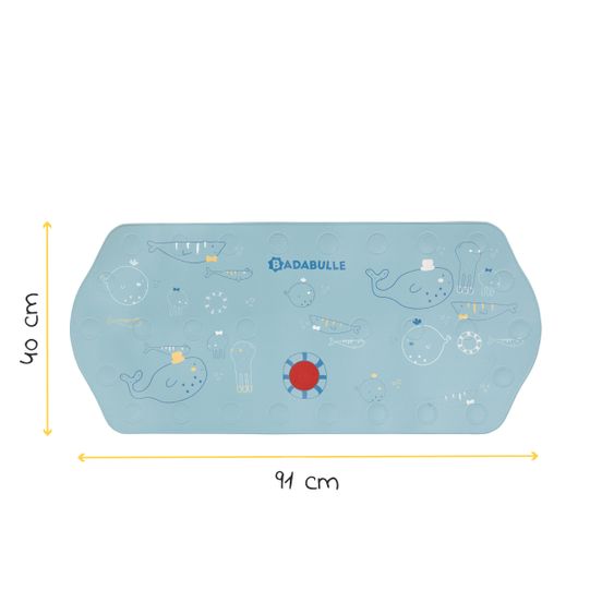 Badabulle Bathtub mat XXL with thermometer - Ocean