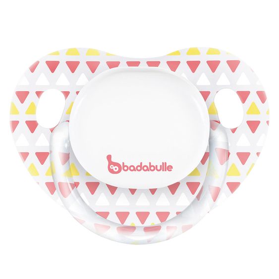 Badabulle Schnuller 2er Pack Silikon 0-6 M - Drawing Lines - Rosa