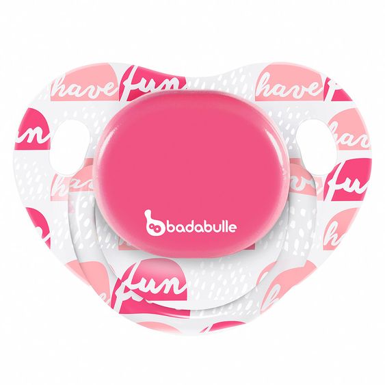 Badabulle Schnuller 2er Pack Silikon 12-36 M - Have Fun - Rosa