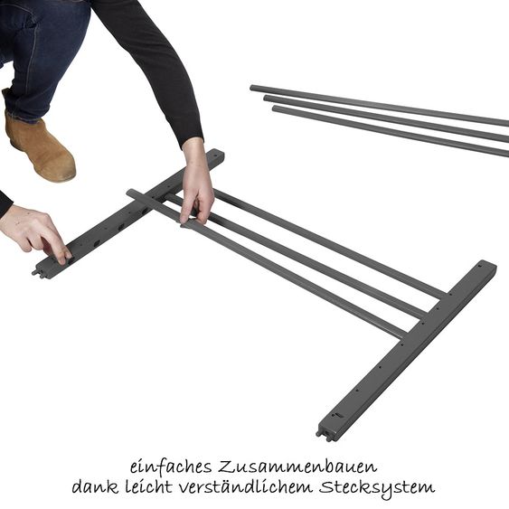 Badabulle Schutzgitter Holz verstellbar - Color Pop - Grau