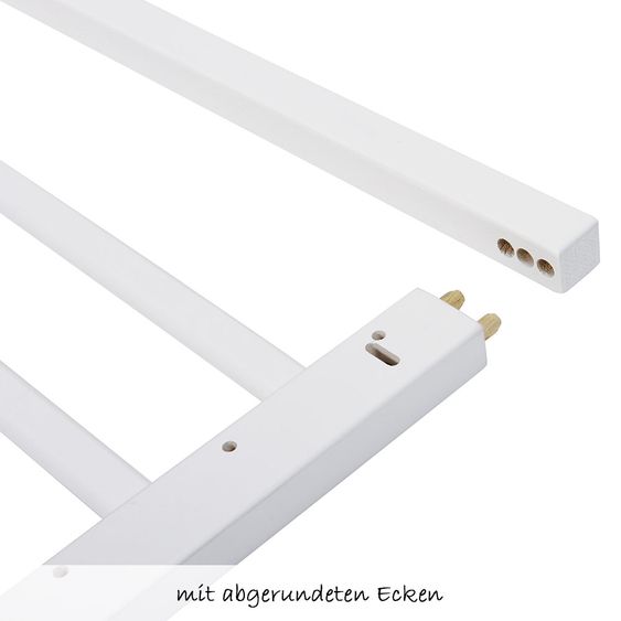 Badabulle Griglia di protezione in legno regolabile - Colore Pop - Bianco