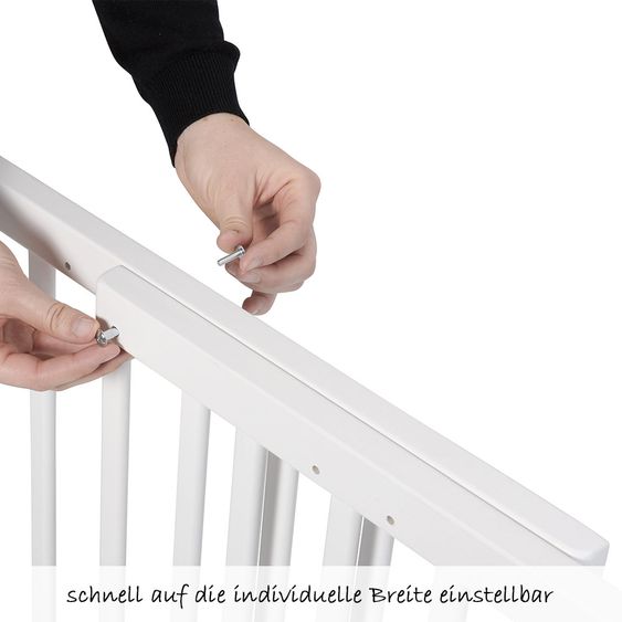 Badabulle Griglia di protezione in legno regolabile - Colore Pop - Bianco