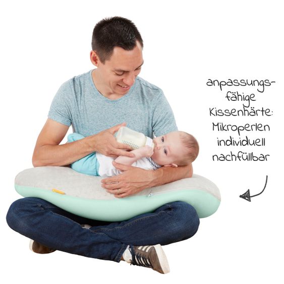 Badabulle Stillkissen Fluffy mit Mikroperlen-Füllung inkl. Bezug 150 cm