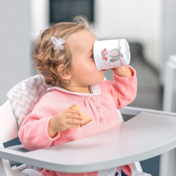 Badabulle Tasse - Waschbär - Koralle