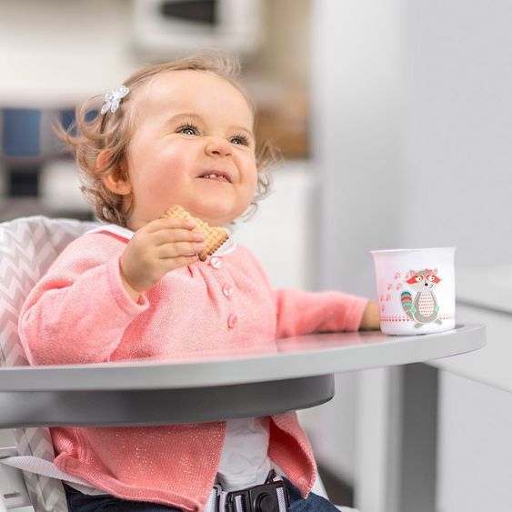 Badabulle Tasse - Waschbär - Koralle