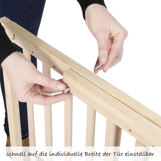 Badabulle Türschutzgitter Holz verstellbar - Color Pop - Natur