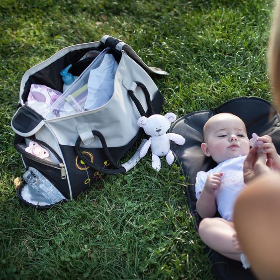 Badabulle Diaper bag Bowling - Black Grey