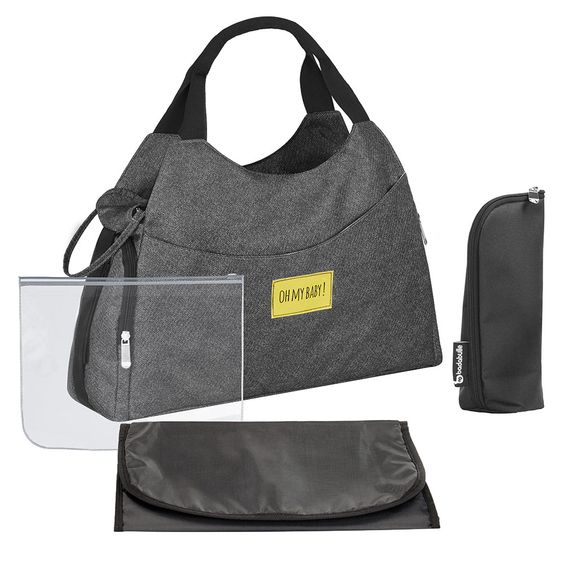 Badabulle Wickeltasche Multipocket - Grau Meliert