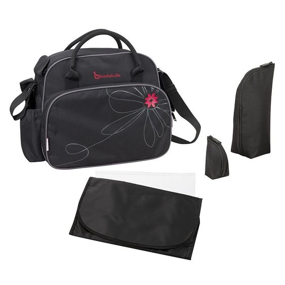 Badabulle Borsa fasciatoio vintage - Nero Rosa