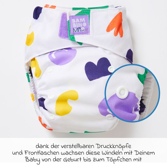 Bambino Mio 16-tlg. Stoffwindel-Set Little Rebel Box - Mutig