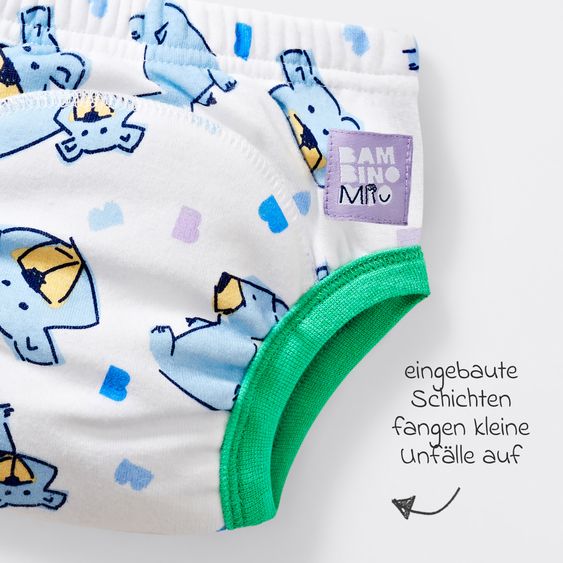 Bambino Mio Töpfchen-Trainingshose 2er Pack - Revolutionäre wiederverwendbare Windelhose - Knurr & Wuschel - Gr. 2-3 Jahre