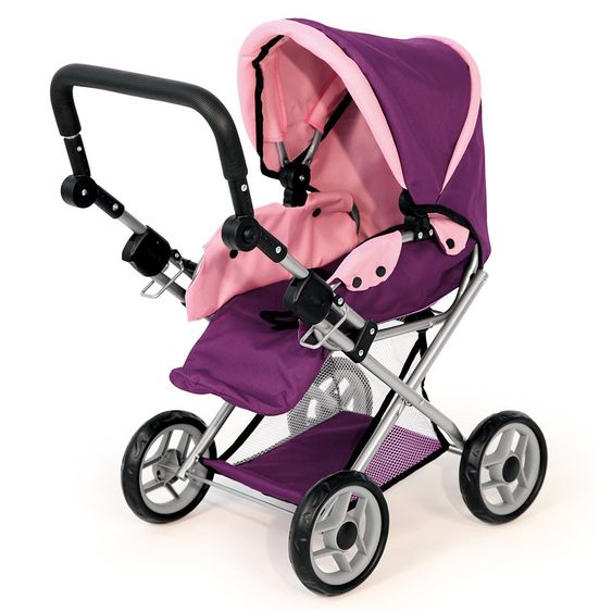 Bayer Design Carrozzina per bambole Maxi Butterfly Combi - Viola Rosa