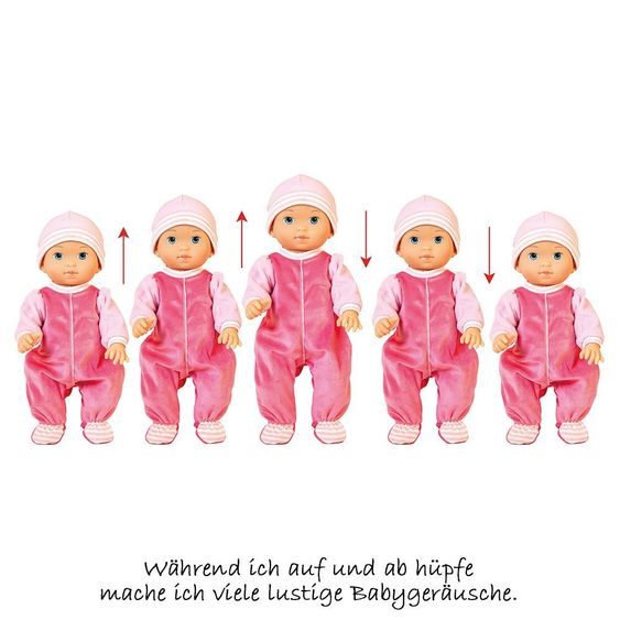 Bayer Design Puppe Bouncy Baby 36 cm - mit 18 Funktionen