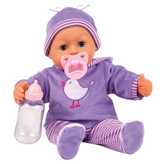 Bayer Design Puppe First Words 38 cm - mit 24 Funktionen - Lila