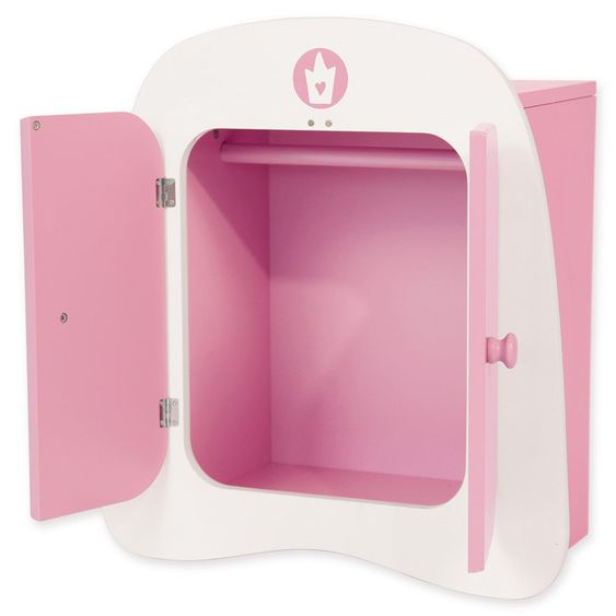 Bayer Design Armadio per bambole del mondo delle principesse - rosa e bianco